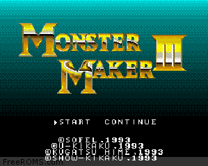 Monster Maker III - Hikari no Majutsushi