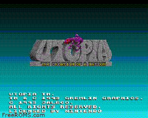 Utopia - The Creation of a Nation